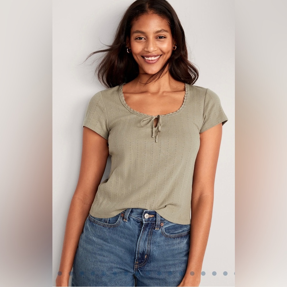 Old Navy - Pointelle-Knit Top for Women - Size M Tall